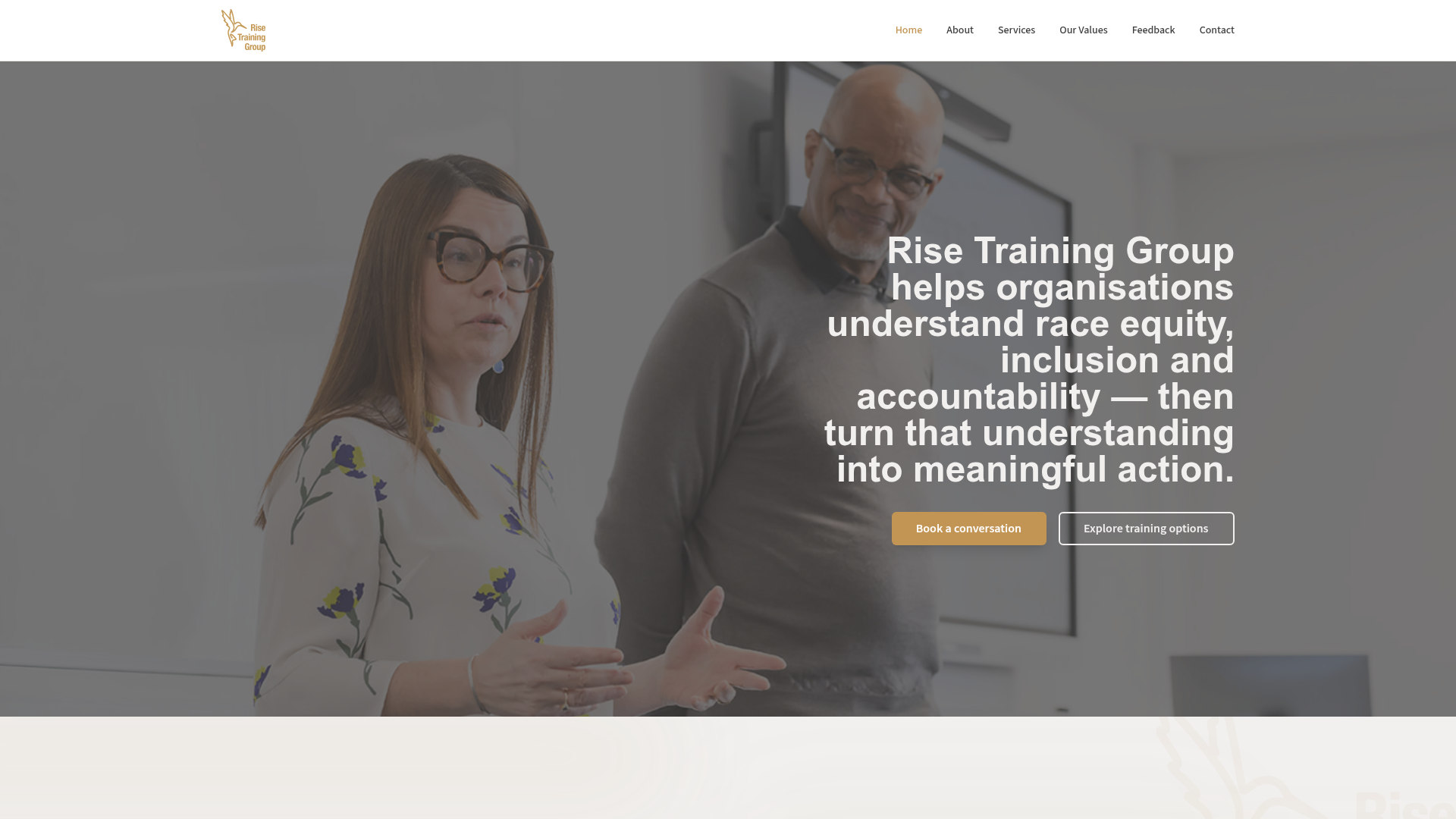 Rise Training Group website